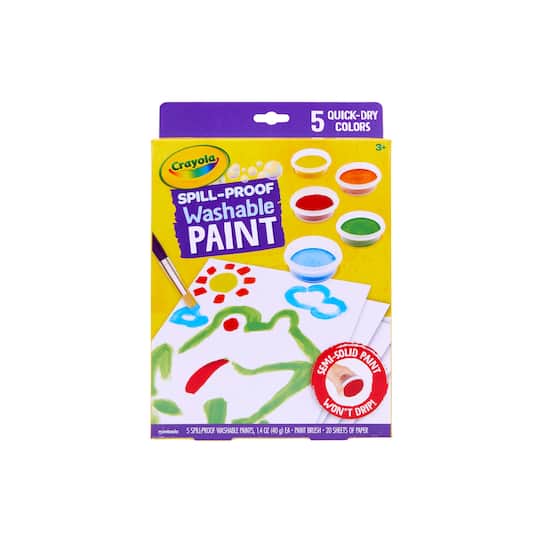 Crayola® Spill-Proof Washable Paint Set